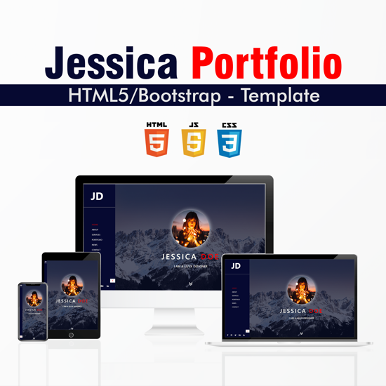 Jessica Doe Creative Portfolio HTML Template Cover Image