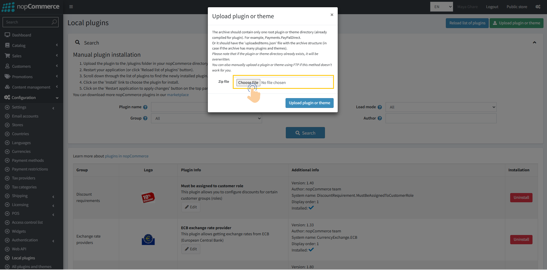 File browser dialog for selecting ChatGPTAIExtension ZIP file